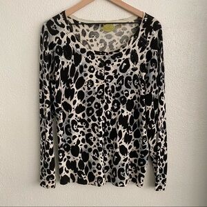 Animal Print Cardigan by Prima Bella